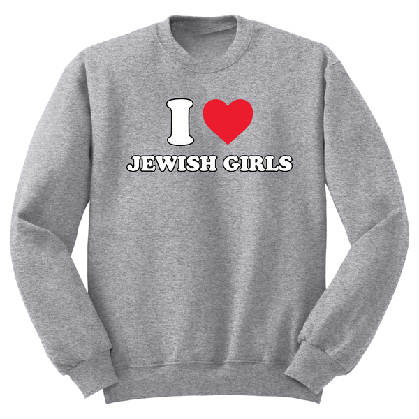 I Heart Jewish Girls Crewneck Sweater